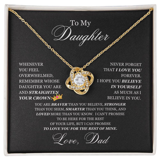 Daughter | I Love You Forever | Love Knot Necklace
